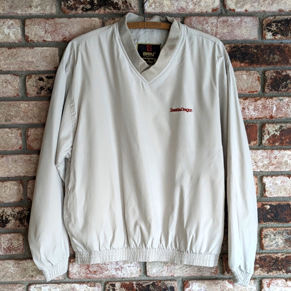 🎐 Seaside Oregon Beige Windbreaker Pullover Baru Sports Small